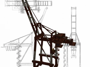 port or railway crane 3D Model