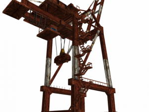 port or railway crane Modello 3D