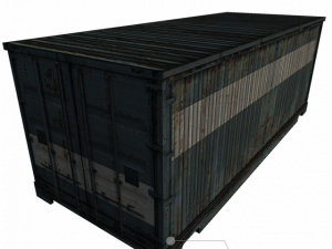 shipping containers low poly 3D मॉडल