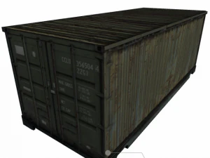 shipping containers low poly 3D Model