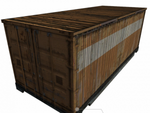 shipping containers low poly 3D मॉडल