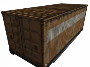 shipping containers low poly 3D Model
