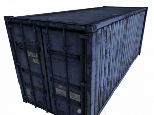 shipping containers low poly 3D मॉडल