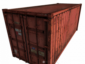 shipping containers low poly 3D मॉडल