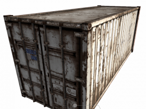 shipping containers low poly 3D मॉडल