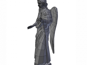 statue pf angel low poly Modelo 3D