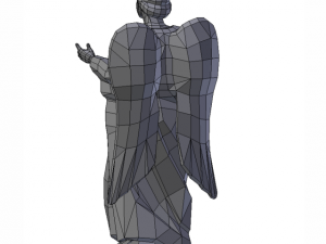 statue pf angel low poly Modelo 3D