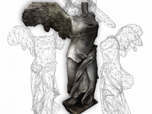 statue of angel low poly 3D Model