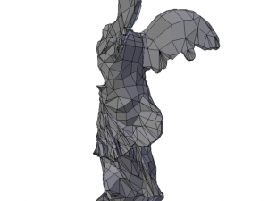 statue of angel low poly 3D मॉडल