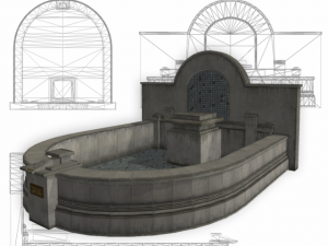 fountain low poly 3D Model