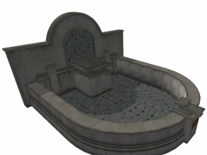 fountain low poly 3D 모델