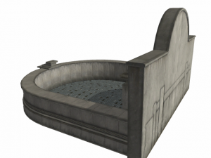 fountain low poly 3D 모델