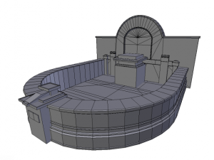 fountain low poly 3D 모델