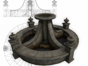 fountain low poly 3D Model