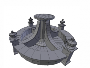 fountain low poly 3D Model