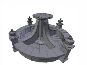 fountain low poly 3D Model
