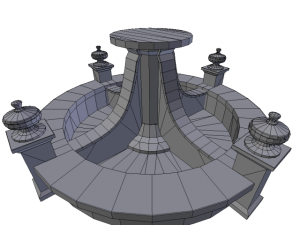 fountain low poly 3D Model