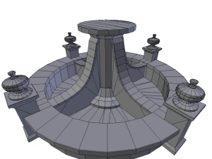 fountain low poly 3D Model