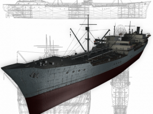 tanker ship low poly 3D Модель