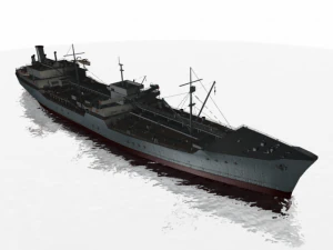 tanker ship low poly 3D Model