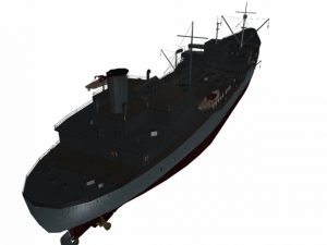 tanker ship low poly 3D Model