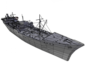 tanker ship low poly 3D Model