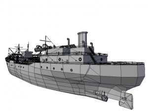 tanker ship low poly 3D Model