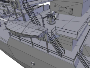 tanker ship low poly 3D Model