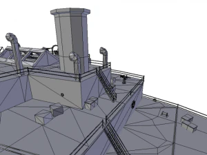 tanker ship low poly 3D Model