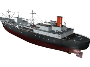 tanker ship low poly 3D Model