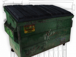 dumpster low poly 3D Model