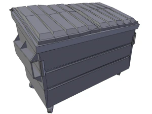 dumpster low poly 3D Model