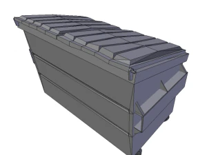 dumpster low poly 3D Model