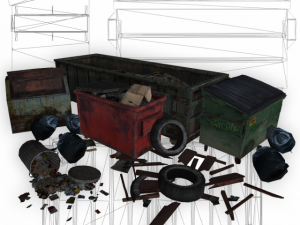 garbage package low poly 3D Model