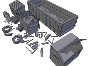 paket sampah poli rendah Model 3D