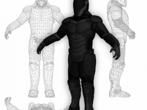 starship pilot sci fi low poly 3D-Modell