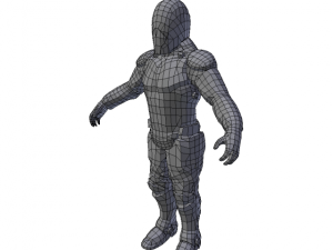 starship pilot sci fi low poly 3D 모델