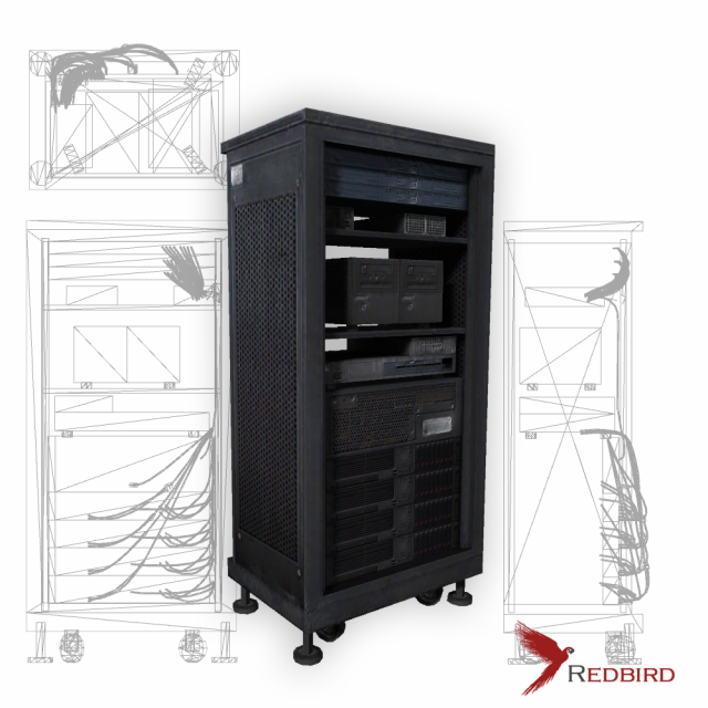 server rack low poly 3D Модель .c4d .max .obj .3ds .fbx .stl .blend