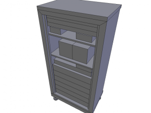 server rack low poly 3D Модель