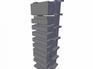 server rack low poly 3D 모델