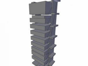 server rack low poly 3D Model