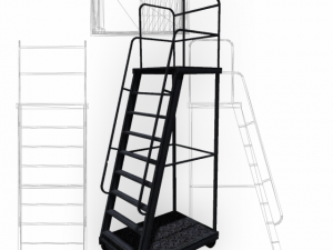 ladder black industrial low poly 3D-Modell
