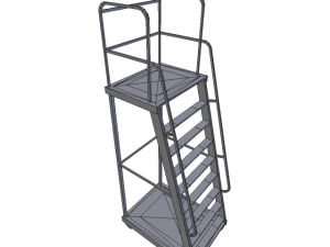 ladder black industrial low poly 3Dモデル