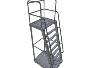 ladder black industrial low poly 3D Model