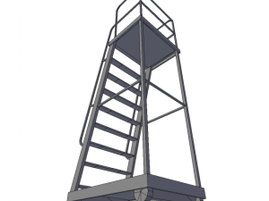 ladder black industrial low poly 3Dモデル