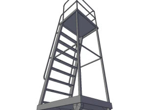 ladder black industrial low poly 3D Model