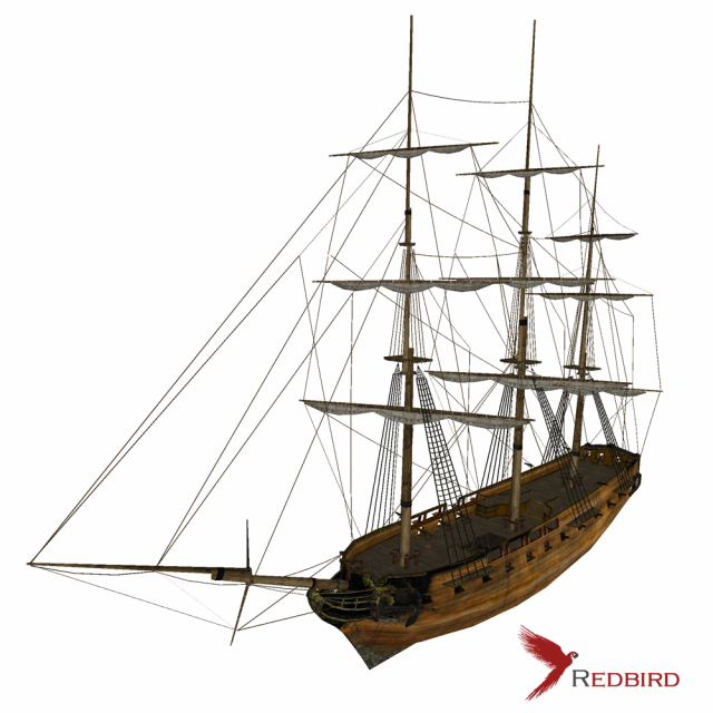 clipper sailship 3D मॉडल .c4d .max .obj .3ds .fbx .stl .blend 