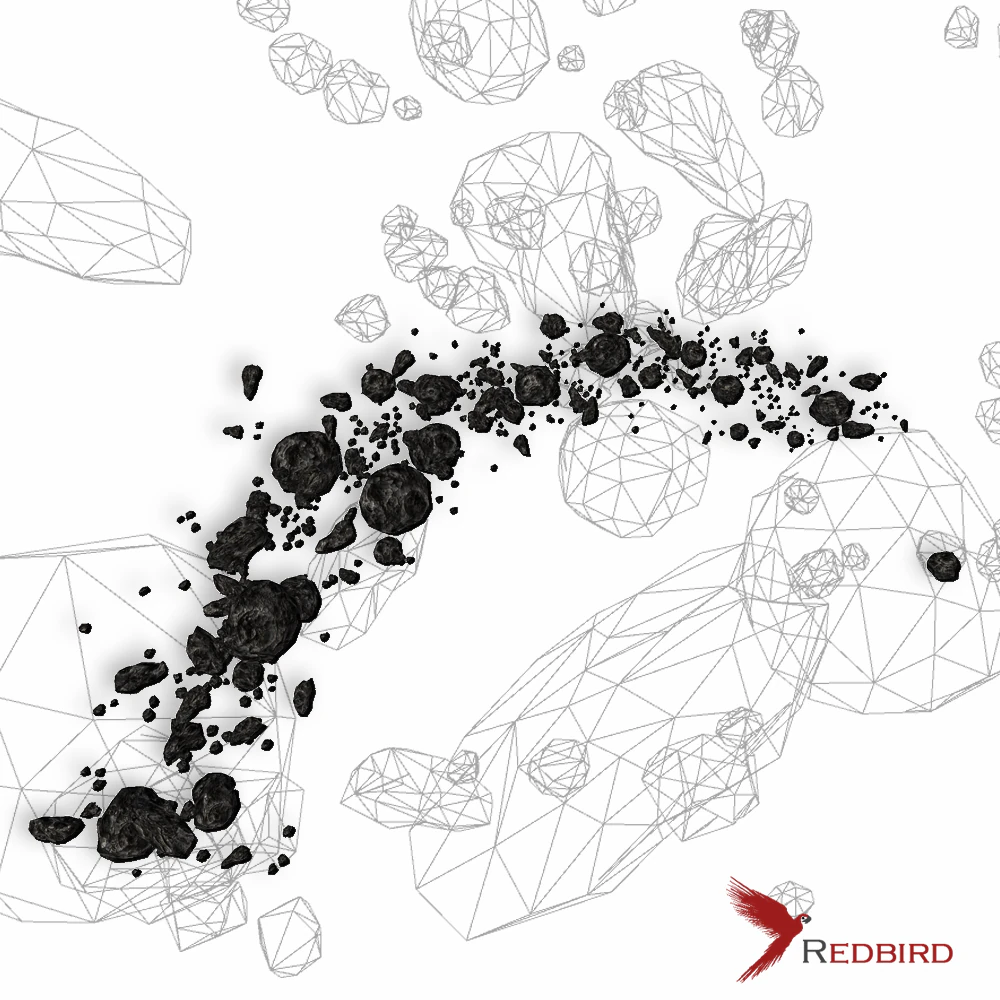 asteroids field low poly 3D Model .c4d .max .obj .3ds .fbx .stl .blend