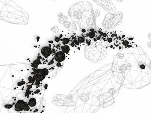 asteroids field low poly 3D Model