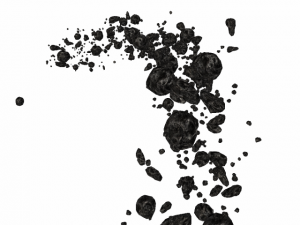 asteroids field low poly 3D Model